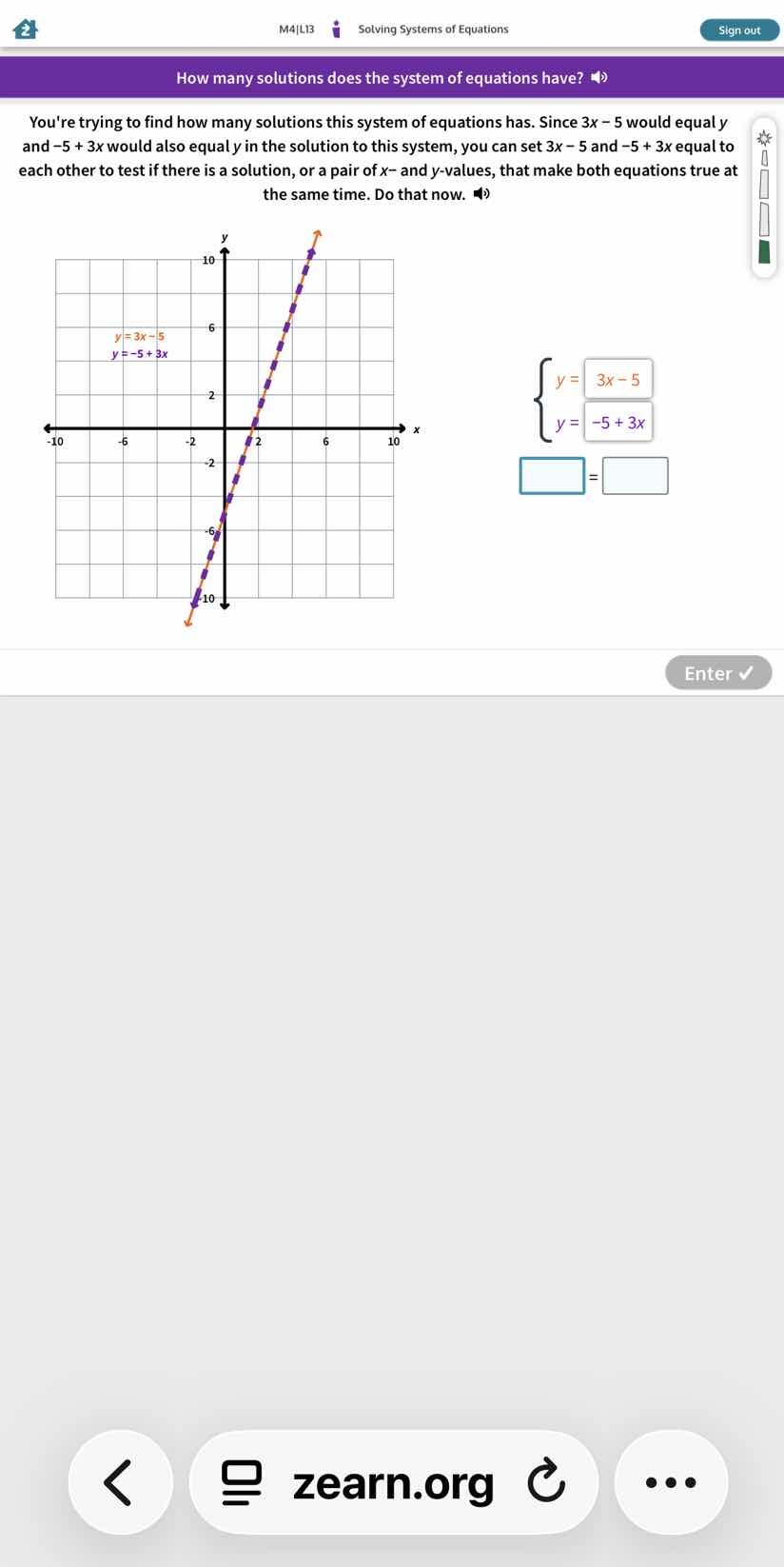 how many solutions does the system of equations have? youre trying to f…