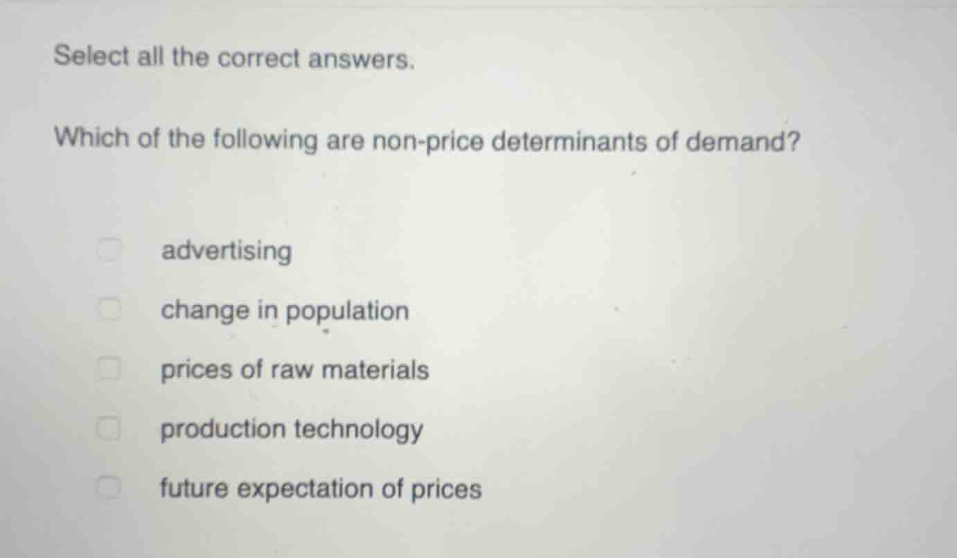 select all the correct answers. which of the following are non - price …