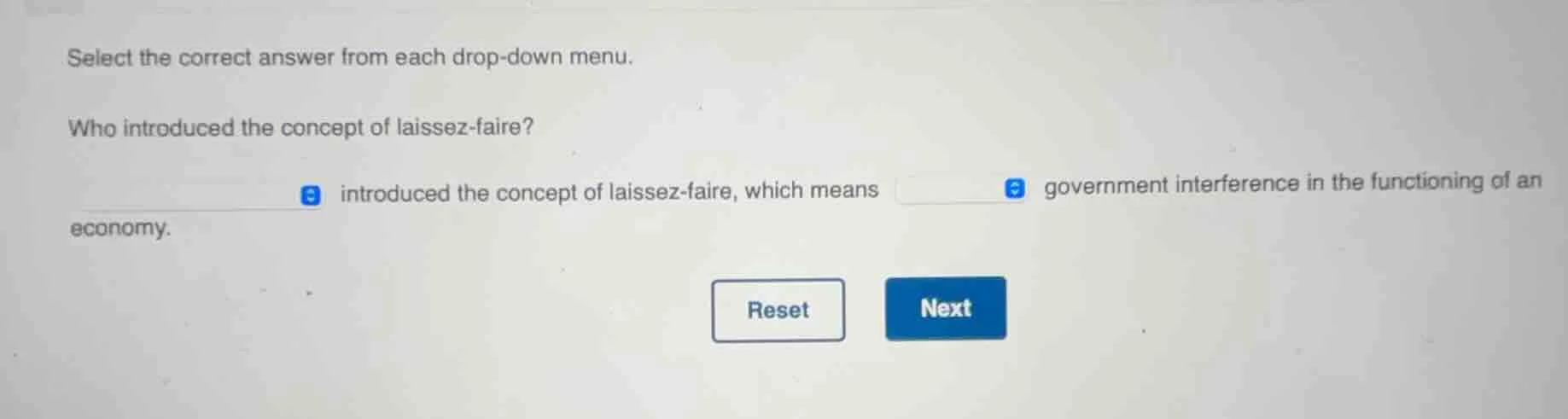 select the correct answer from each drop-down menu. who introduced the …