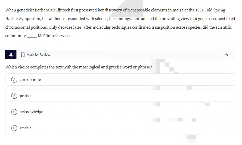 when geneticist barbara mcclintock first presented her discovery of tra…