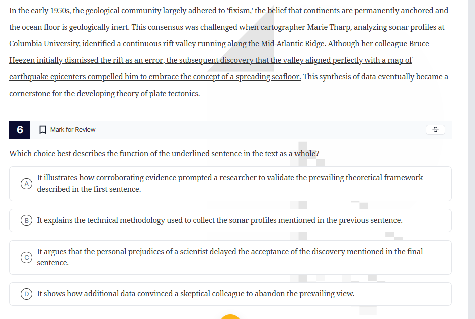 in the early 1950s, the geological community largely adhered to fixism,…