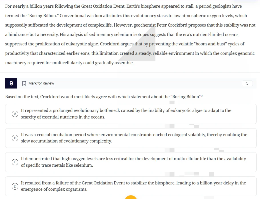 for nearly a billion years following the great oxidation event, earths …