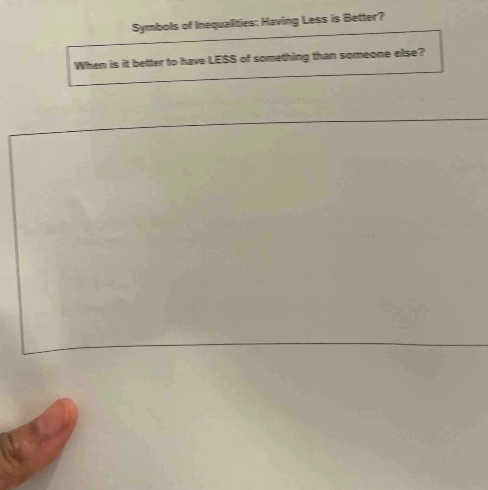 symbols of inequalities: having less is better? when is it better to ha…