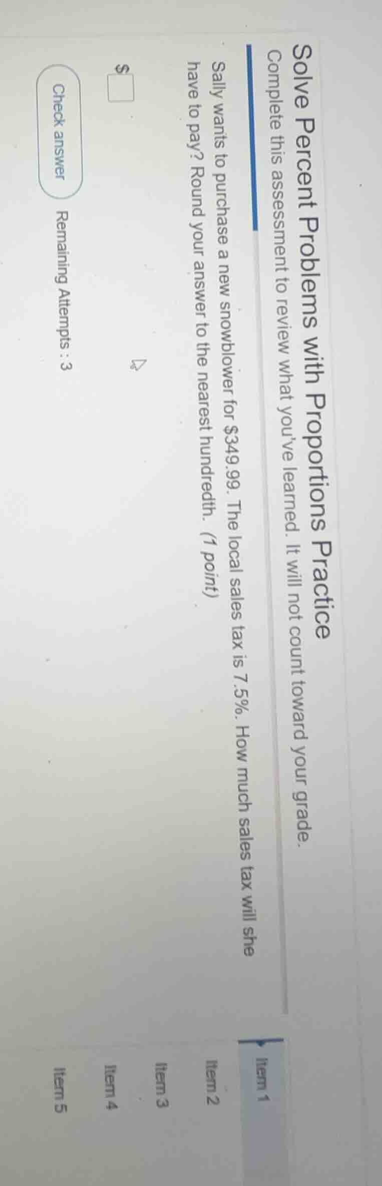 solve percent problems with proportions practice complete this assessme…