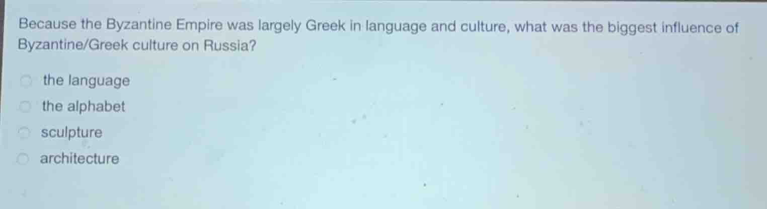 because the byzantine empire was largely greek in language and culture,…