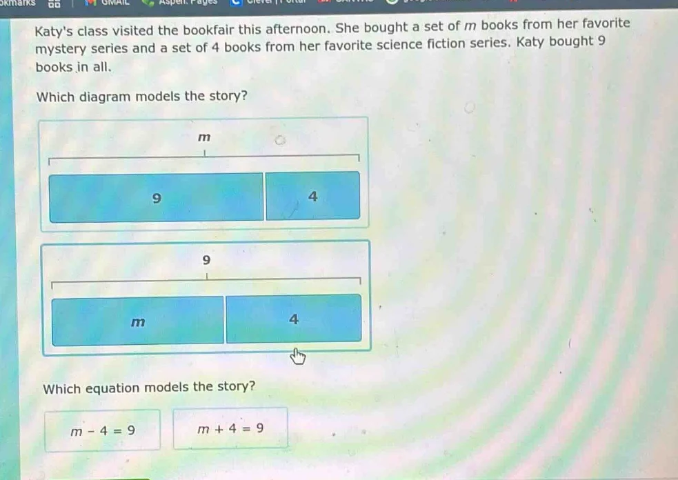 katys class visited the bookfair this afternoon. she bought a set of m …