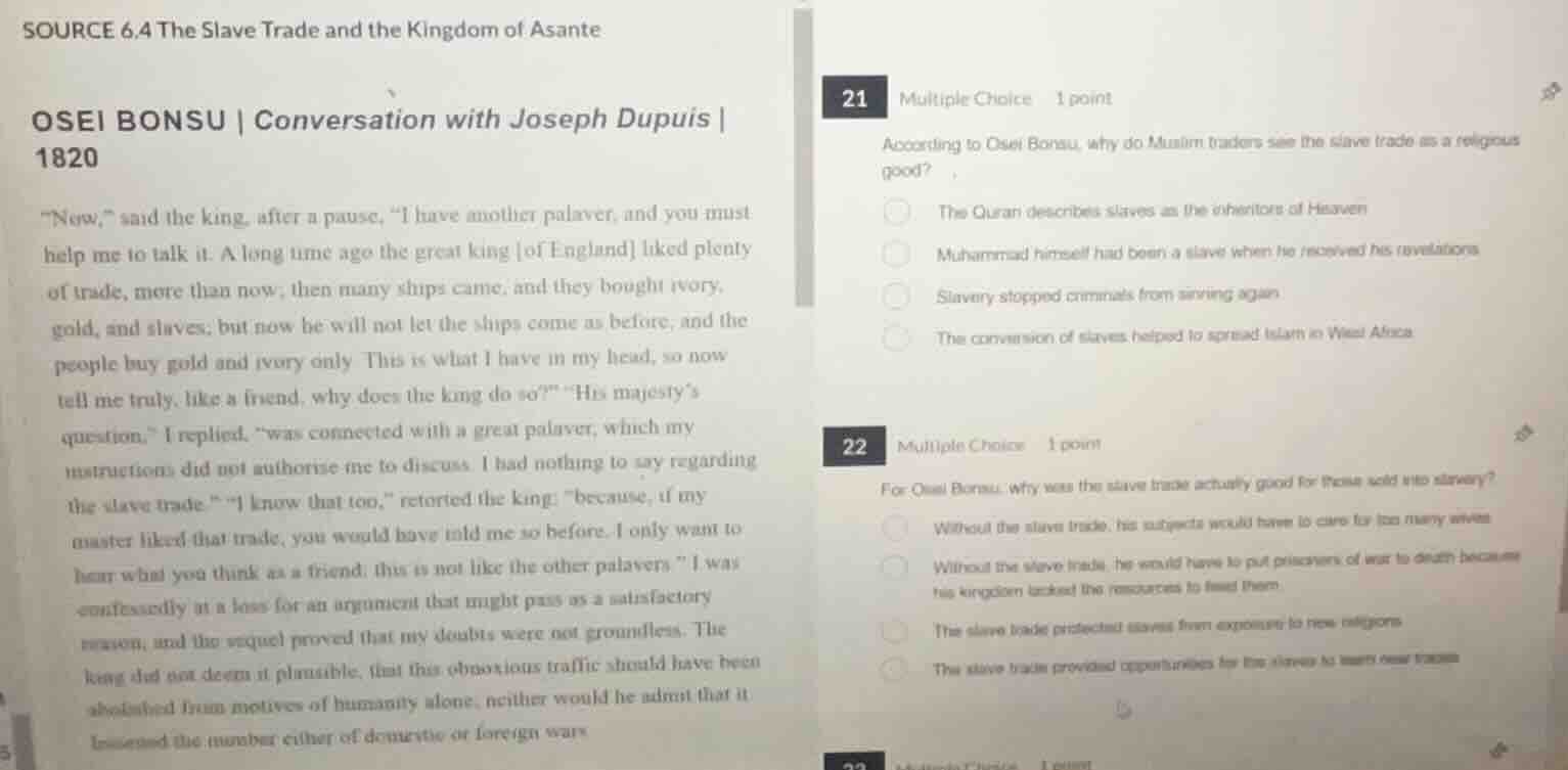 source 6.4 the slave trade and the kingdom of asante osei bonsu | conve…