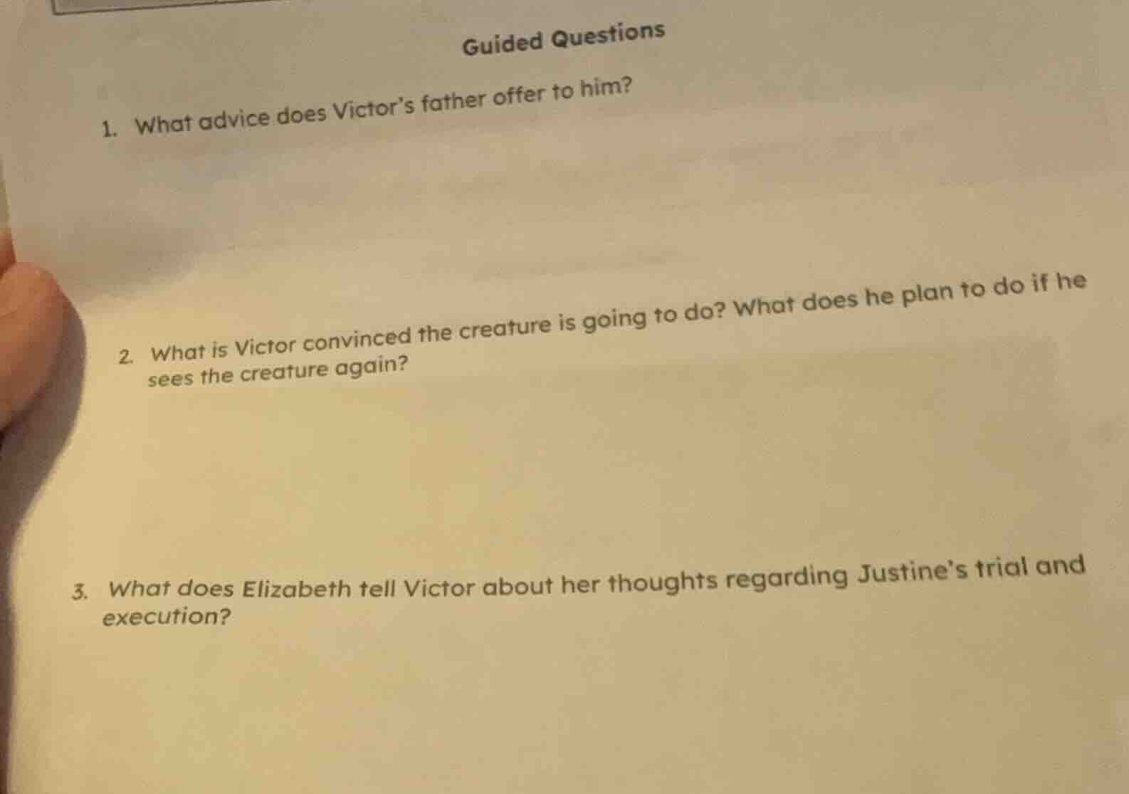 guided questions 1. what advice does victor’s father offer to him? 2. w…