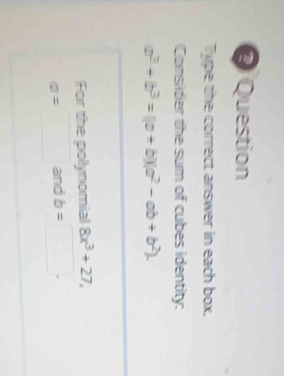 question 7 place the correct answer in each box. consider the sum of cu…