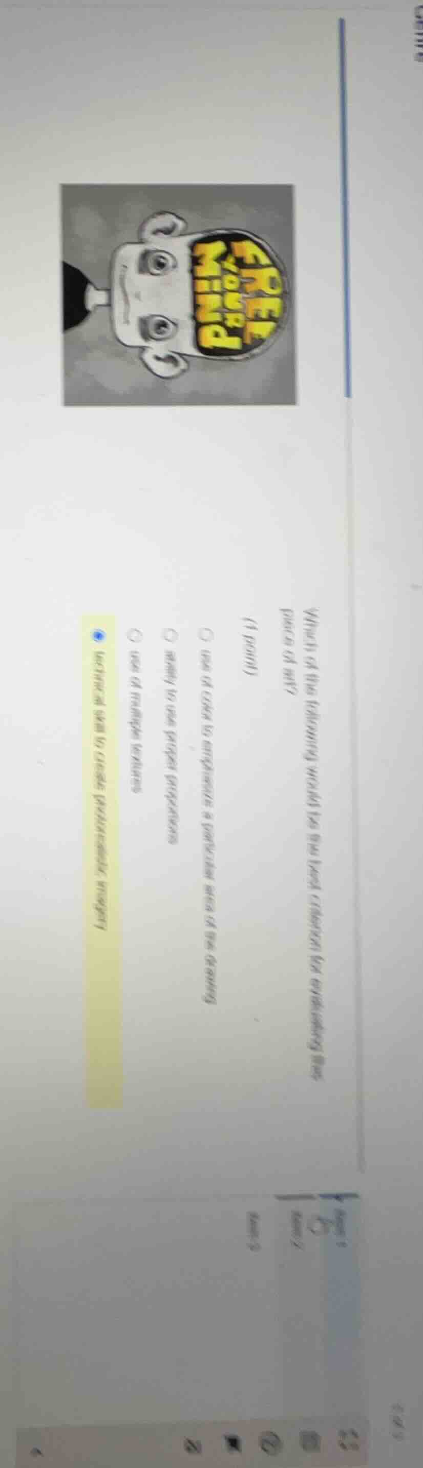 which of the following would be the best criticism for evaluating the p…