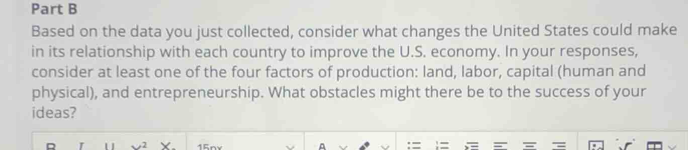 part b based on the data you just collected, consider what changes the …