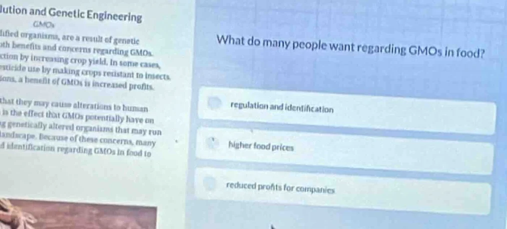 lution and genetic engineering gmos luted organisms, are a result of ge…