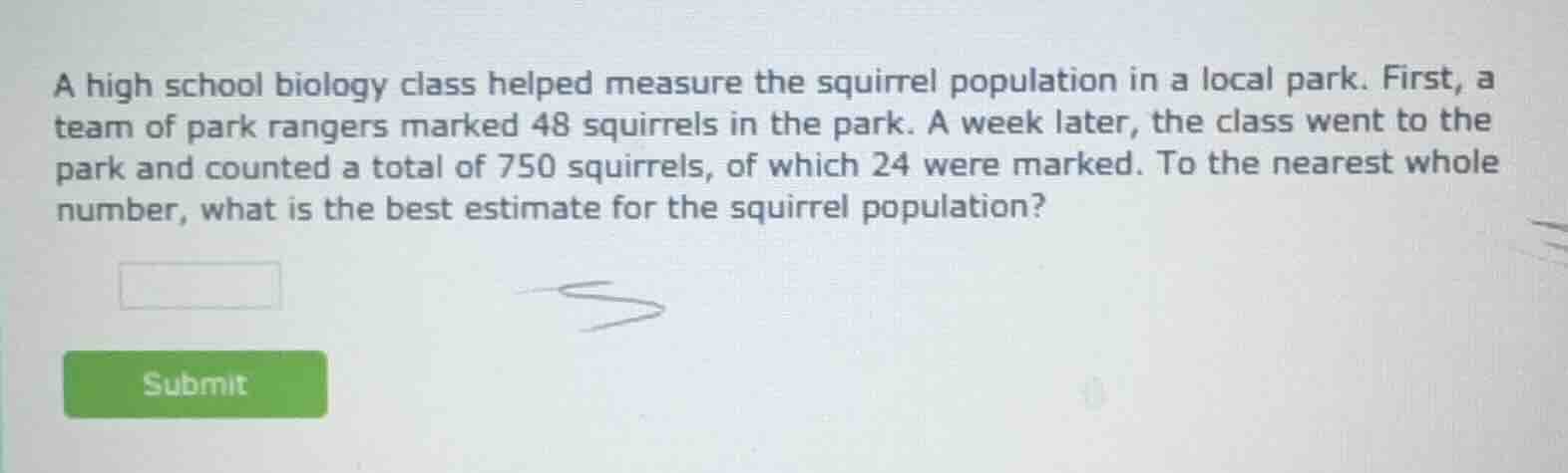 a high school biology class helped measure the squirrel population in a…