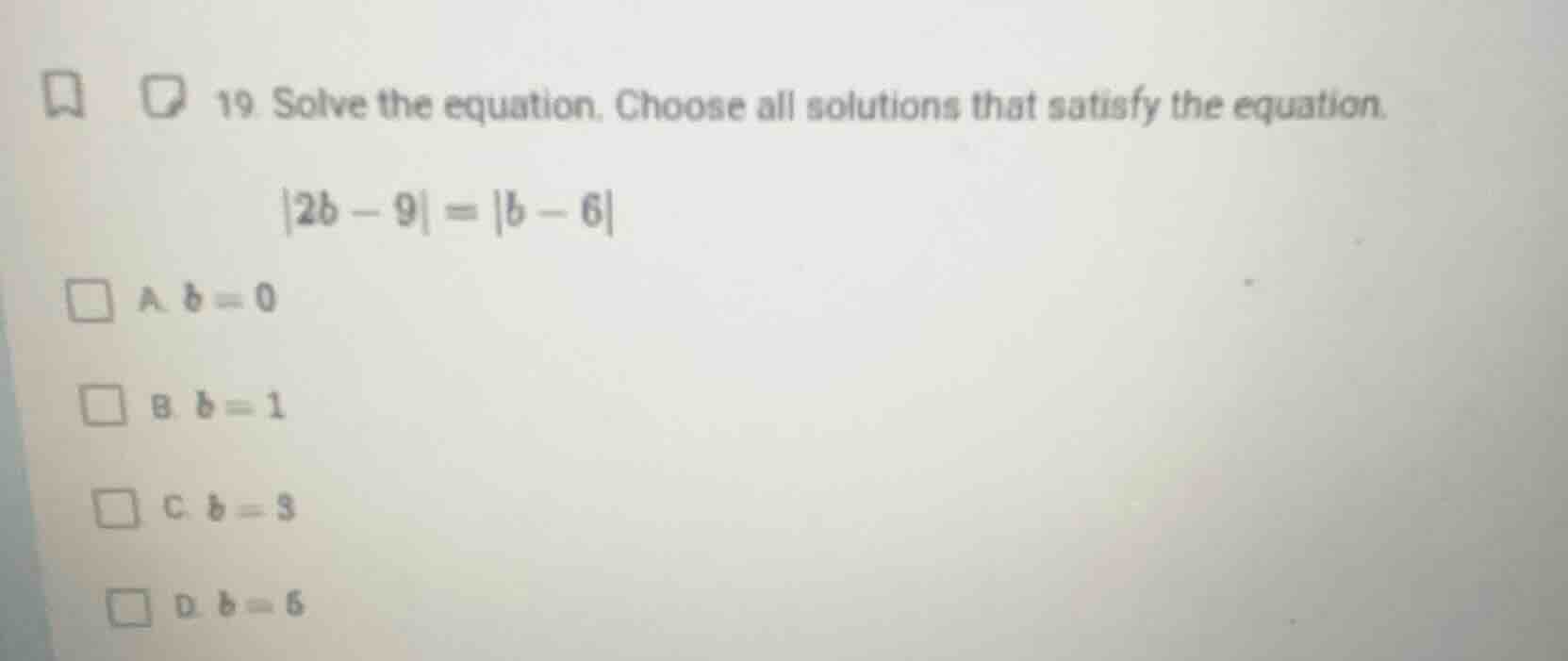 19. solve the equation. choose all solutions that satisfy the equation.…