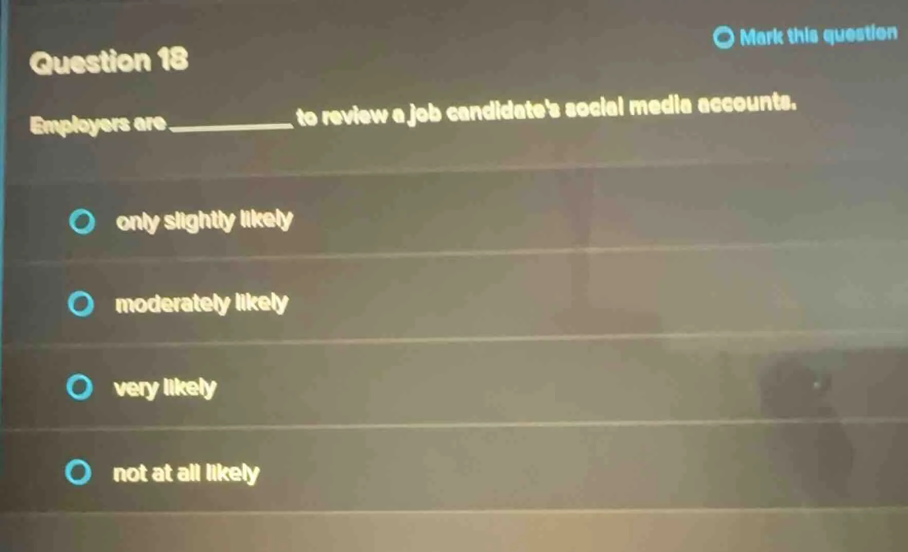 question 18 employers are ______ to review a job candidates social medi…