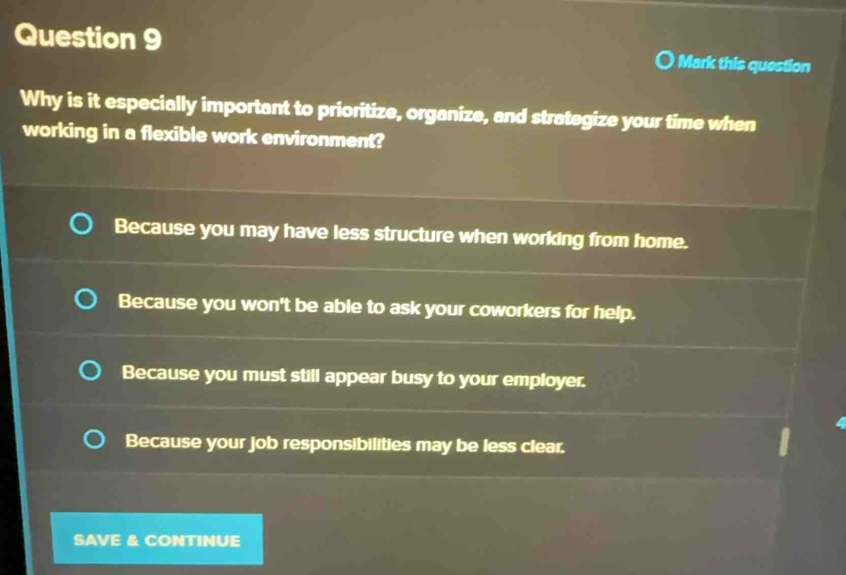question 9 why is it especially important to prioritize, organize, and …