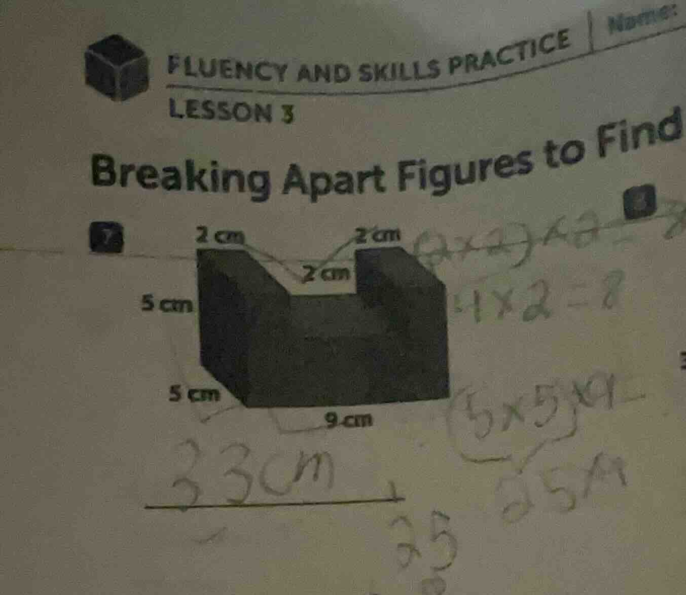 fluency and skills practice lesson 3 breaking apart figures to find 7 2…