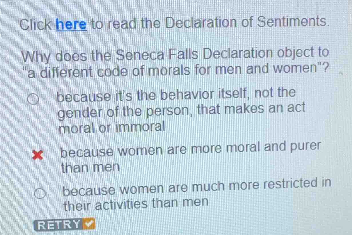 click here to read the declaration of sentiments. why does the seneca f…