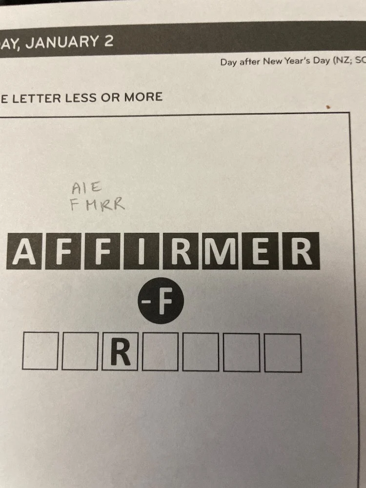 ay, january 2 day after new years day (nz; sc e letter less or more aie…