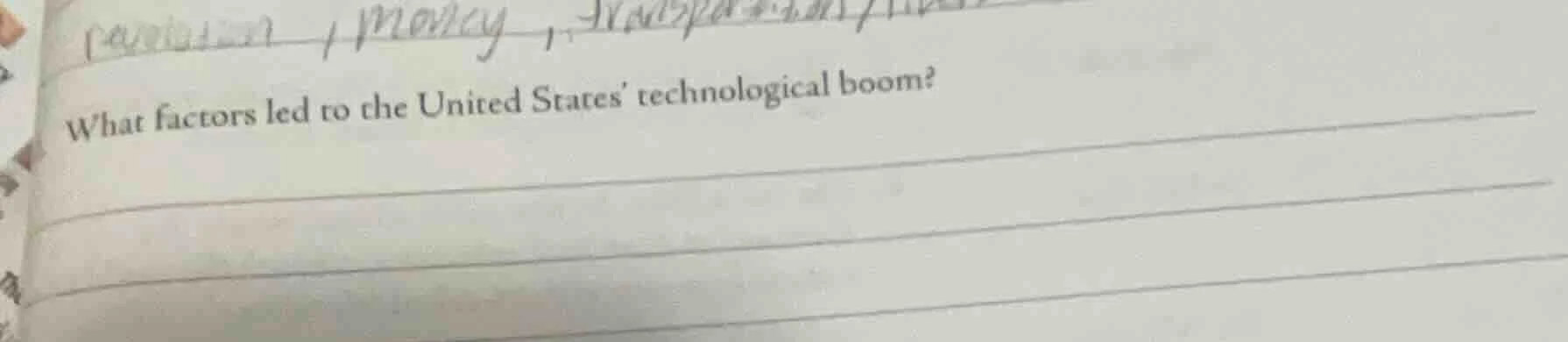 what factors led to the united states technological boom?