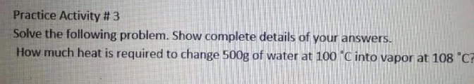 practice activity # 3 solve the following problem. show complete detail…