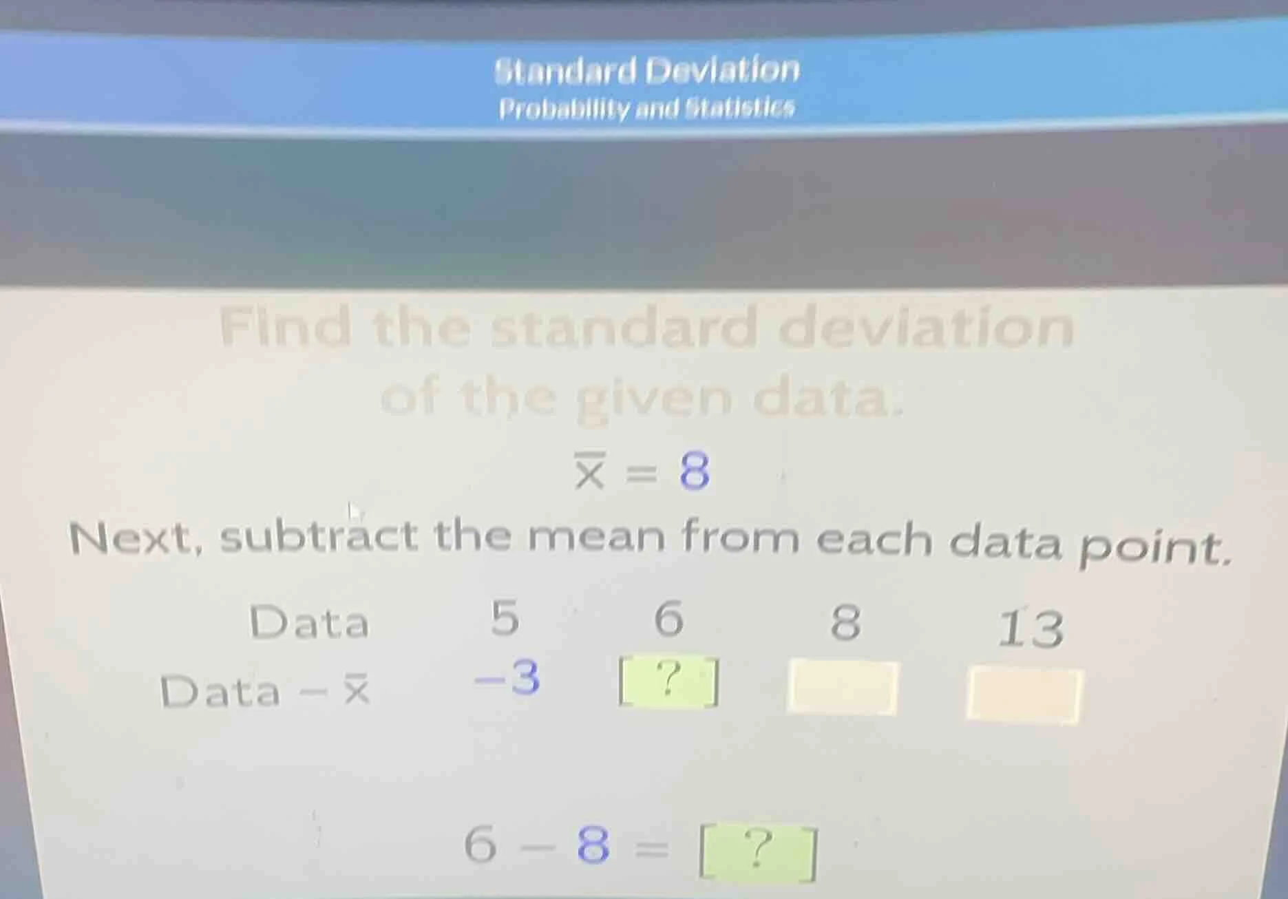 standard deviation probability and statistics find the standard deviati…