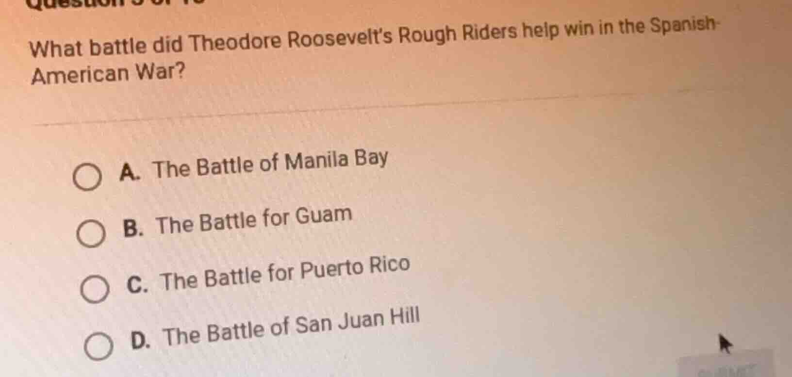 what battle did theodore roosevelts rough riders help win in the spanis…