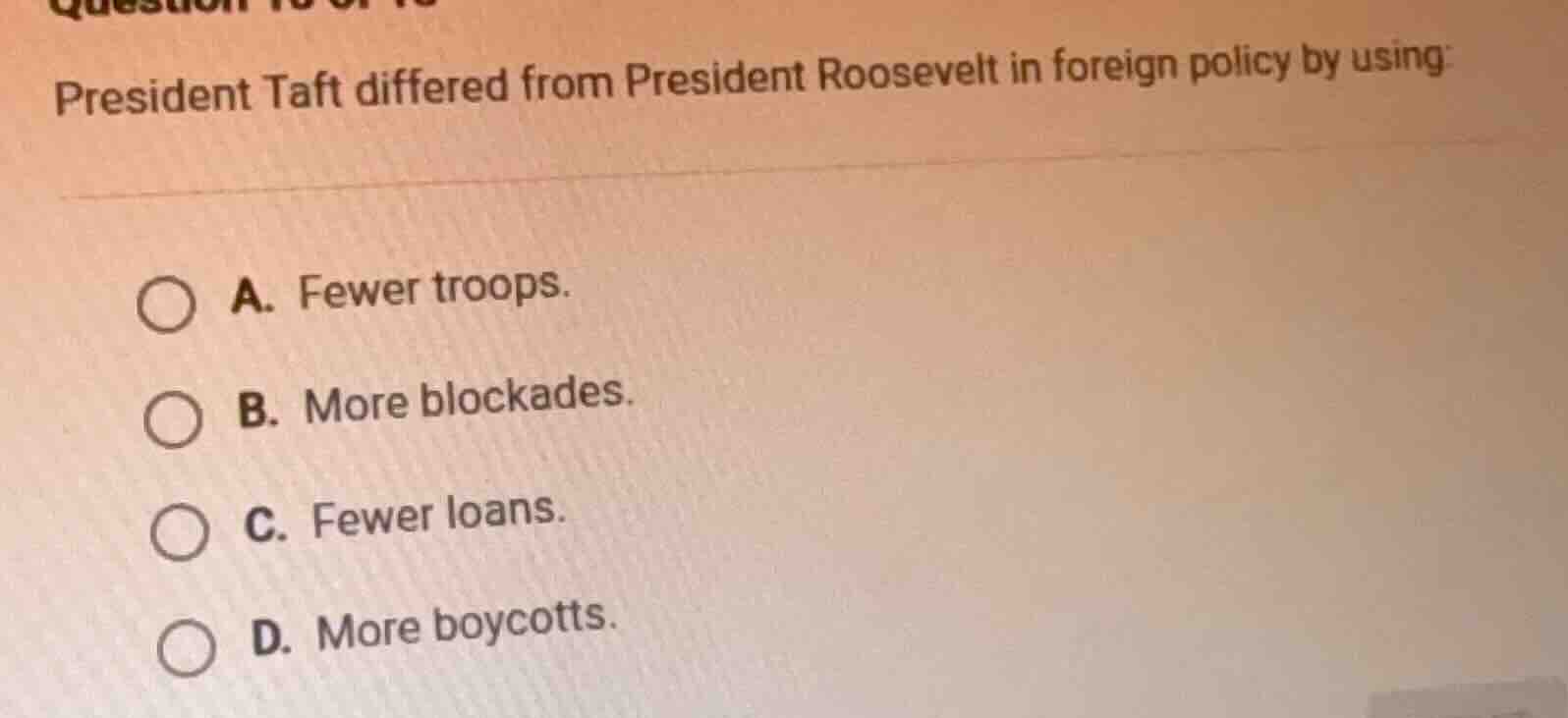 president taft differed from president roosevelt in foreign policy by u…