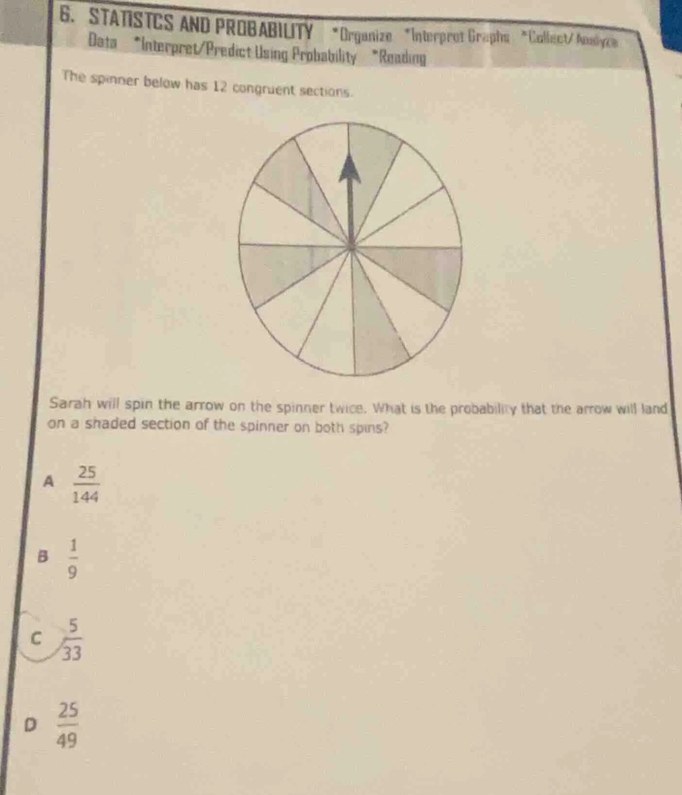 6. statistics and probability *organize *interpret graphs *collect/anal…