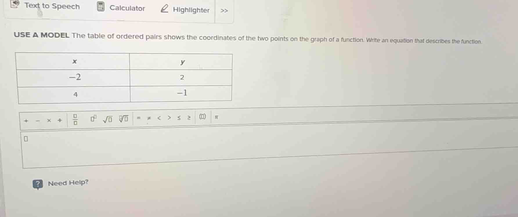 use a model the table of ordered pairs shows the coordinates of the two…