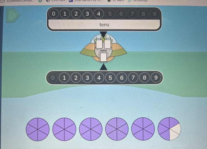 there are two rows of number buttons (0 - 9) labeled tens and another r…