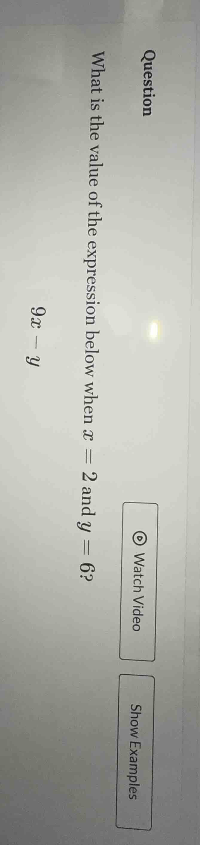 question what is the value of the expression below when x = 2 and y = 6…