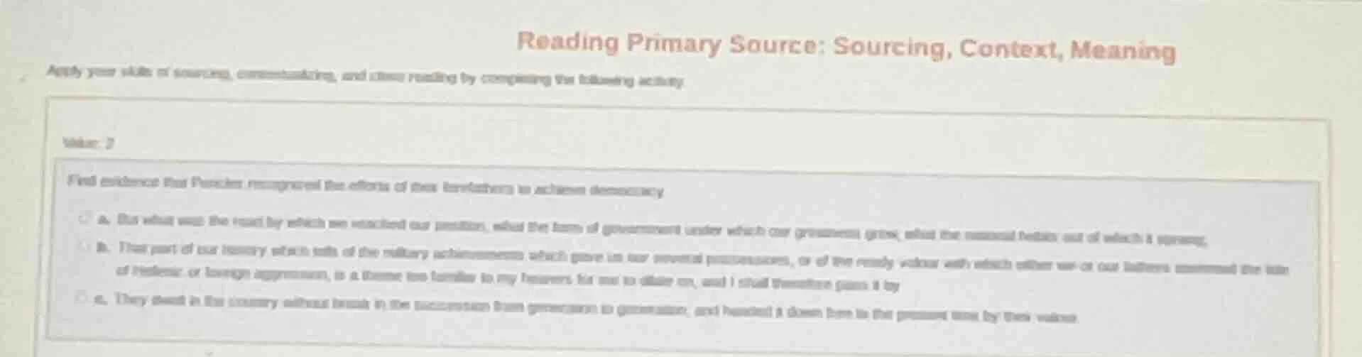reading primary source: sourcing, context, meaning apply your skills of…