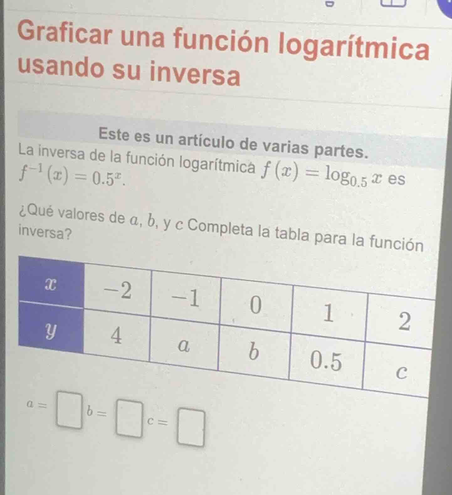 graficar una función logarítmica usando su inversa este es un artículo …