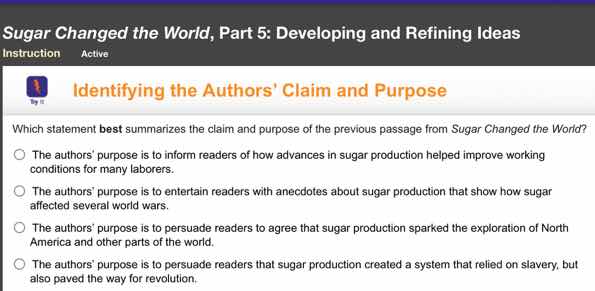 sugar changed the world, part 5: developing and refining ideas instruct…