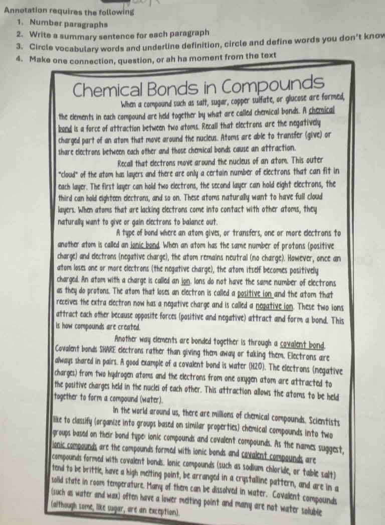 annotation requires the following 1. number paragraphs 2. write a summa…