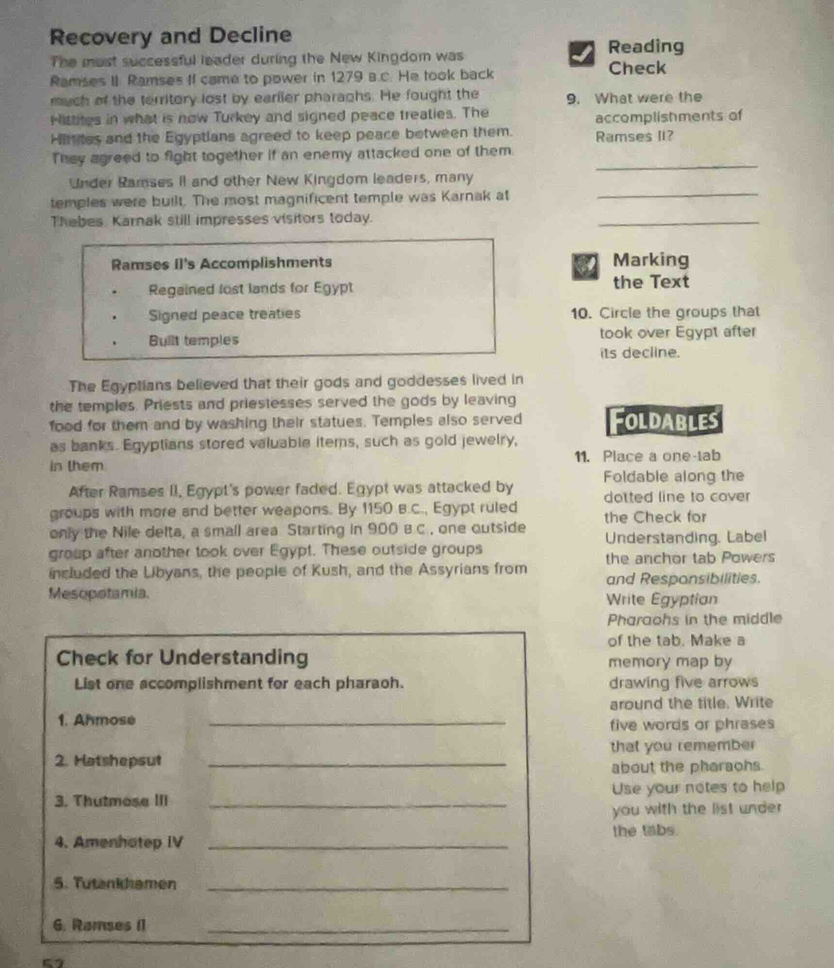 recovery and decline the most successful leader during the new kingdom …