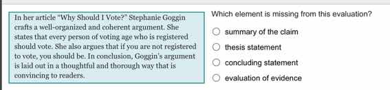 in her article \why should i vote?\ stephanie geggin crafts a well - or…