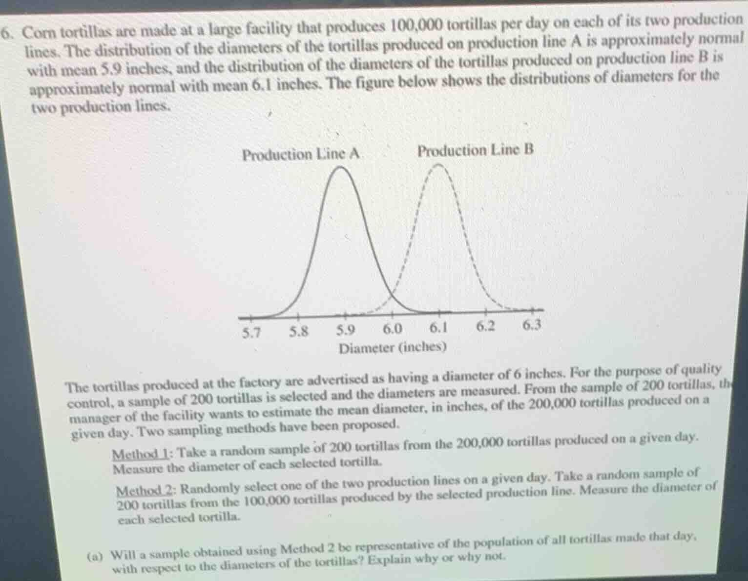 6. corn tortillas are made at a large facility that produces 100,000 to…