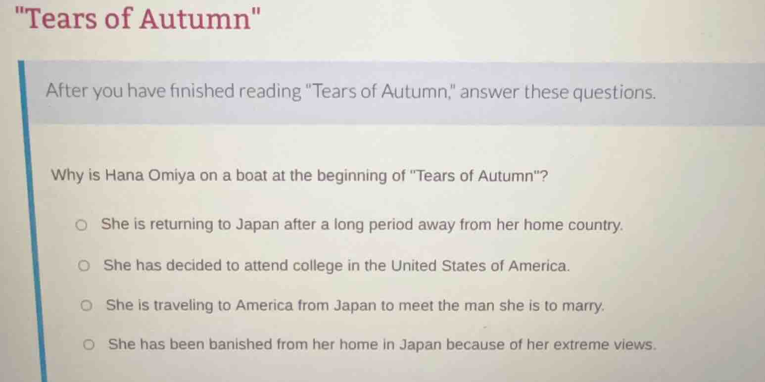 \tears of autumn\ after you have finished reading \tears of autumn,\ an…