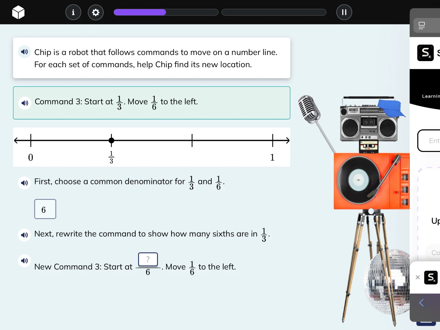 chip is a robot that follows commands to move on a number line. for eac…