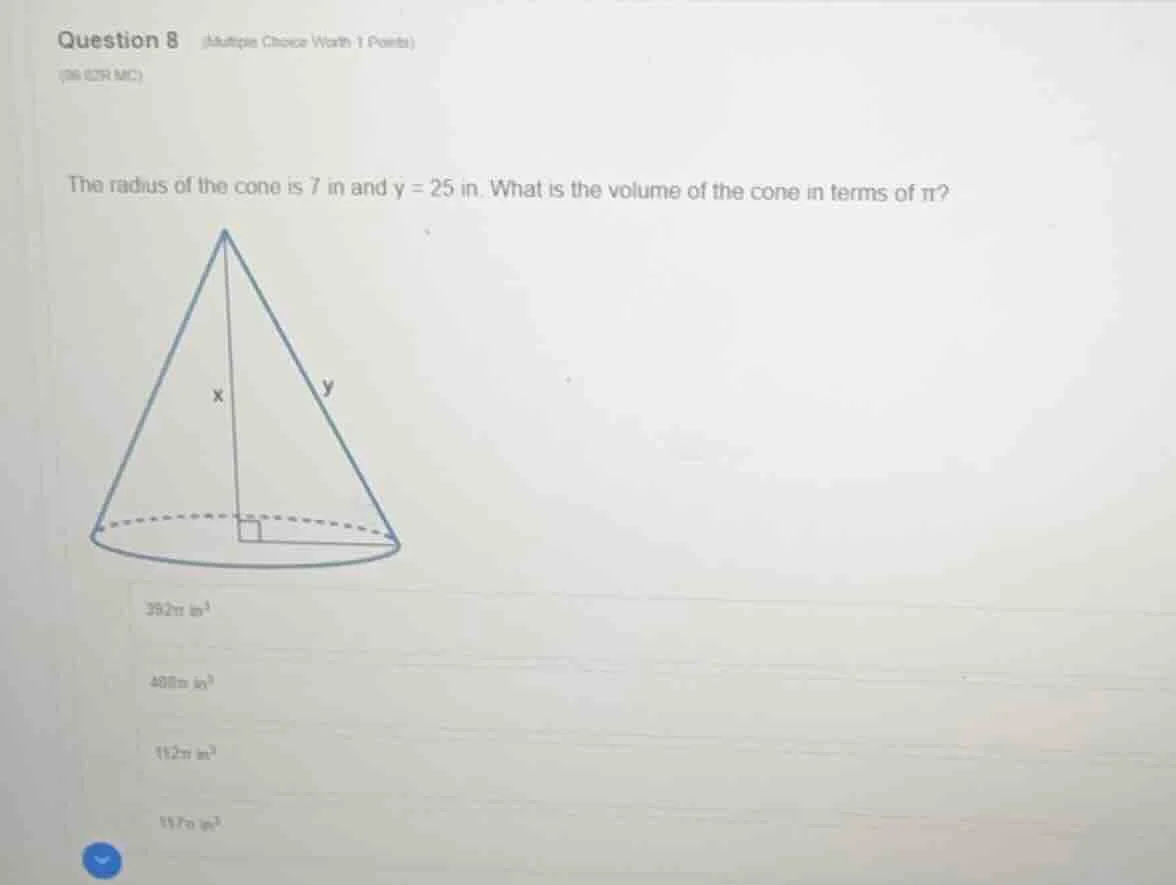 question 8 (multiple choice worth 1 points) (06.03 mc) the radius of th…