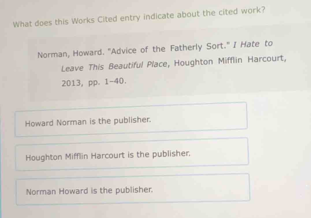 what does this works cited entry indicate about the cited work? norman,…
