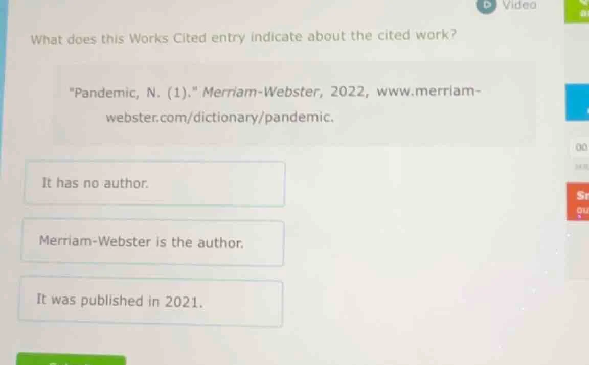 what does this works cited entry indicate about the cited work? \pandem…