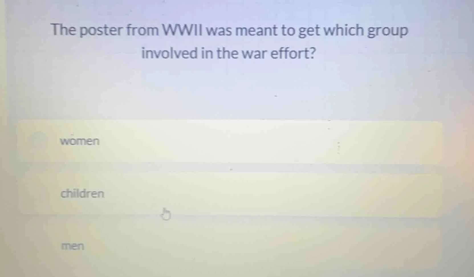 the poster from wwii was meant to get which group involved in the war e…