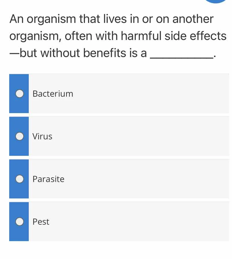 an organism that lives in or on another organism, often with harmful si…