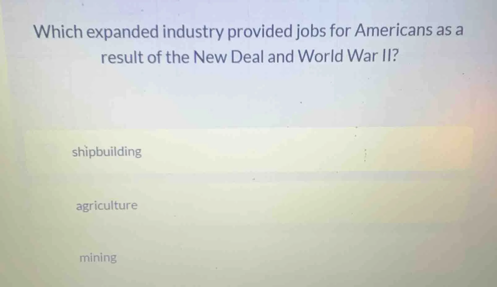 which expanded industry provided jobs for americans as a result of the …