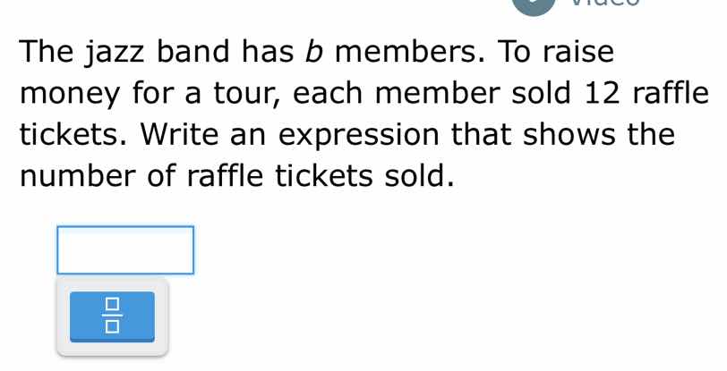 the jazz band has b members. to raise money for a tour, each member sol…
