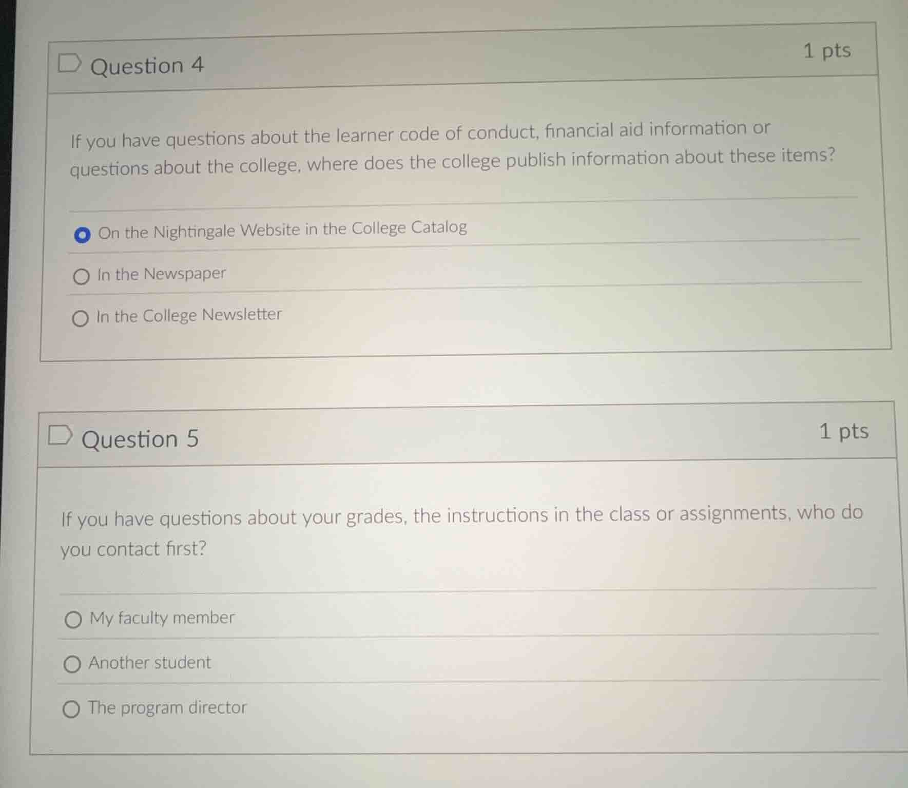 question 4 1 pts if you have questions about the learner code of conduc…