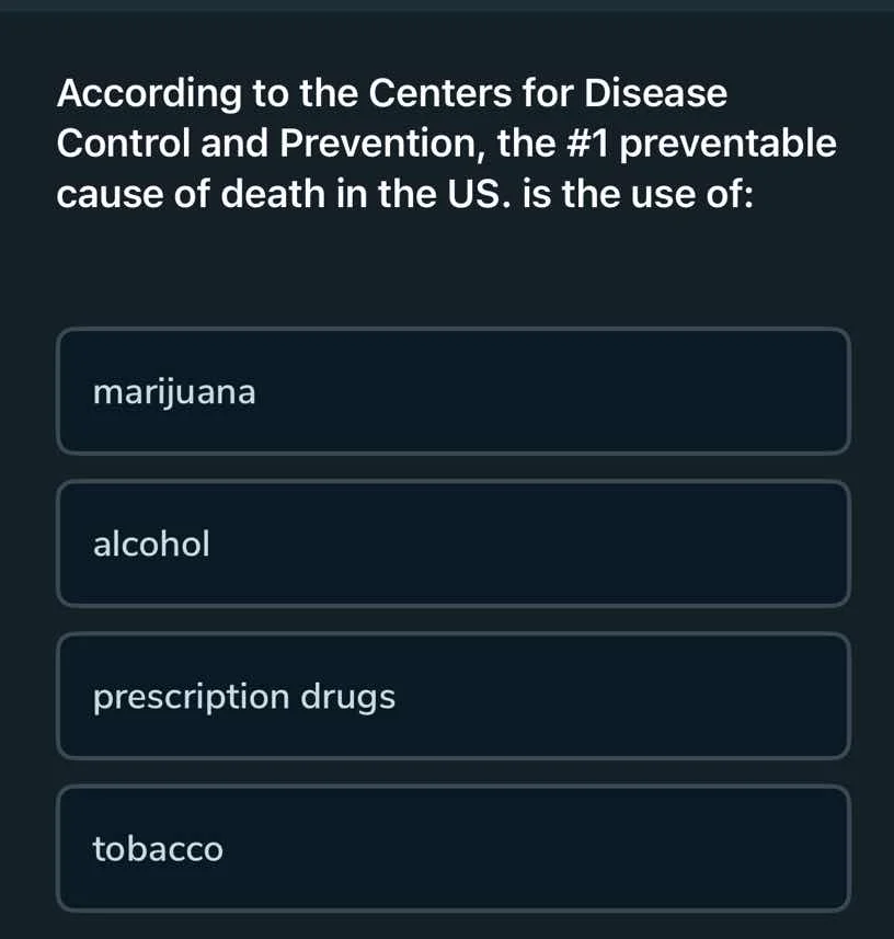 according to the centers for disease control and prevention, the #1 pre…